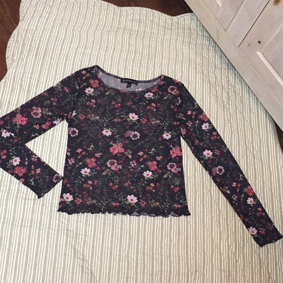 Derek Heart Tops - Gorgeous sheer long sleeve top.  90’s